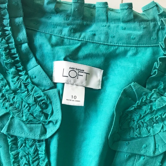 LOFT - Sleeveless Turquoise Dress - Size 10 - EUC - Picture 10 of 11
